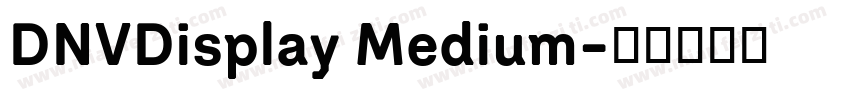 DNVDisplay Medium字体转换